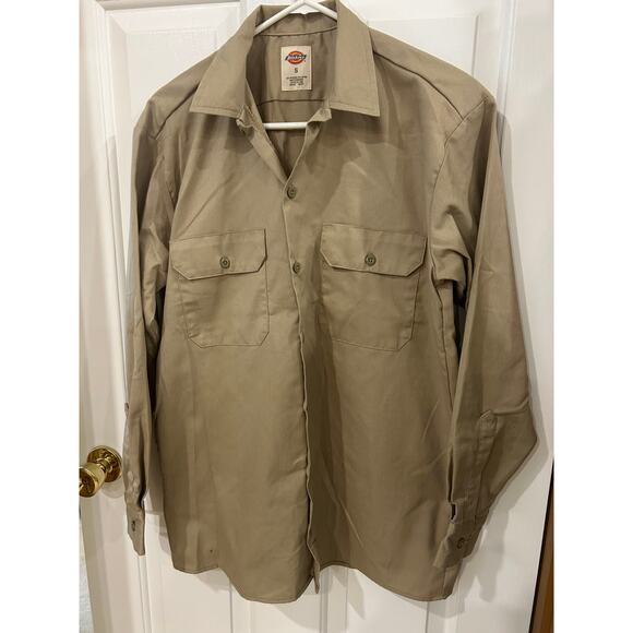 DICKIES MENS SHIRT 2 POCKET SIZE SMALL POLYESTER COTTON - Picture 1 of 4